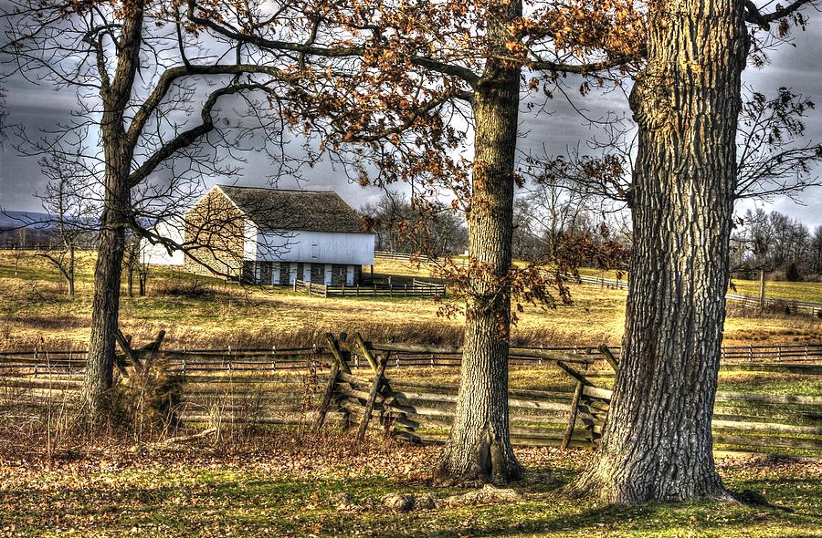 Gettysburg at Rest - Winter Edward Mc Pherson Farm Photograph by Michael Mazaika