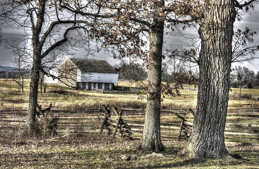 Gettysburg at Rest - Winter Muted Edward Mc Pherson Farm Photograph by Michael Mazaika
