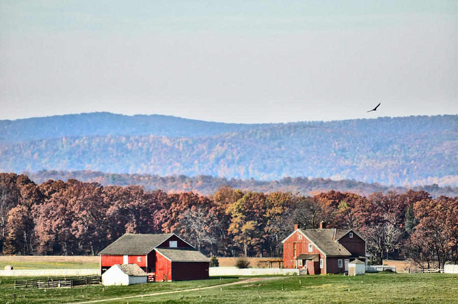 Gettysburg Battlefield Farm Digital Art by Bill Cannon
