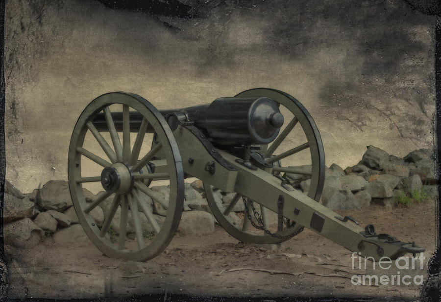 Gettysburg Battlefield Parrott Cannon Digital Art by Randy Steele