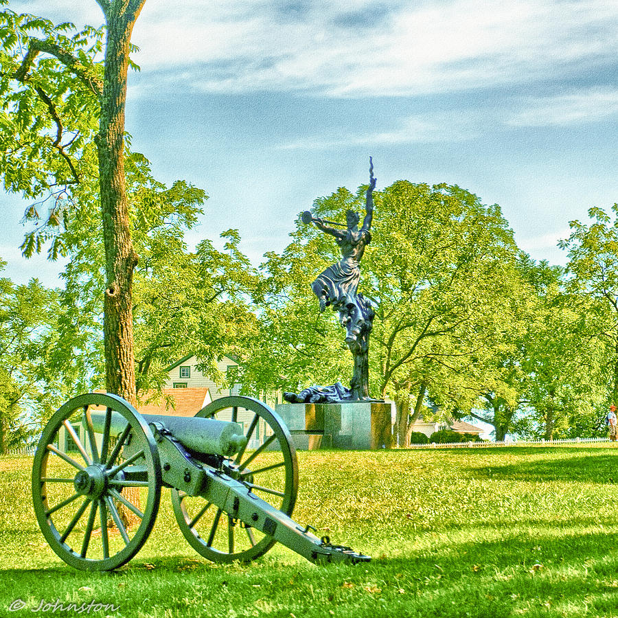 Gettysburg National Park Digital Art - Gettysburg Battleground by Bob and Nadine Johnston