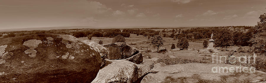 Gettysburg from Little Round Top Photograph by Nigel Fletcher-Jones