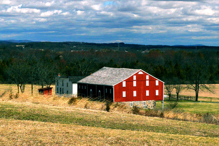 Gettysburg Red Barn Photograph by Bill Swartwout