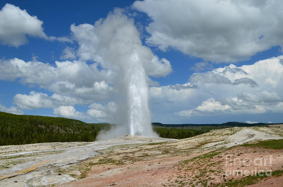 Geyser in the Clouds Photograph by Johanne Peale