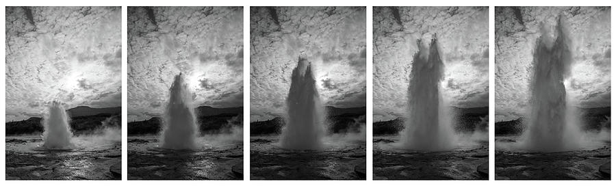Geysir Eruption Sequence In Iceland Photograph by Dietermeyrl
