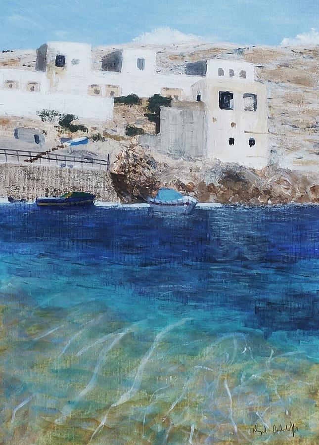 Ghar Lapsi Malta Painting by Nigel Radcliffe