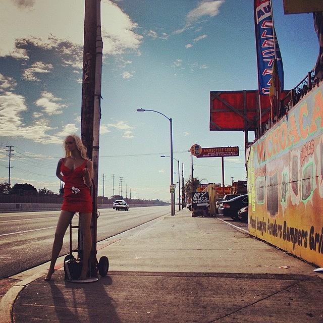La Photograph - #ghetto Mannequin Hustling #la Alameda by William Alvarez