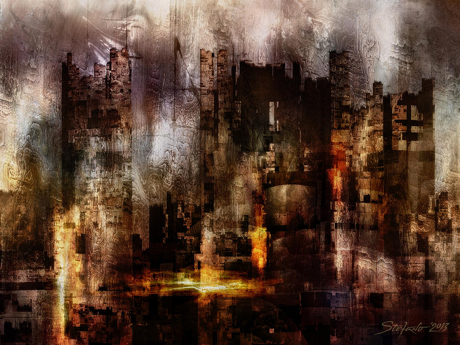 Fractal Digital Art - Ghost City II by Stefano Popovski