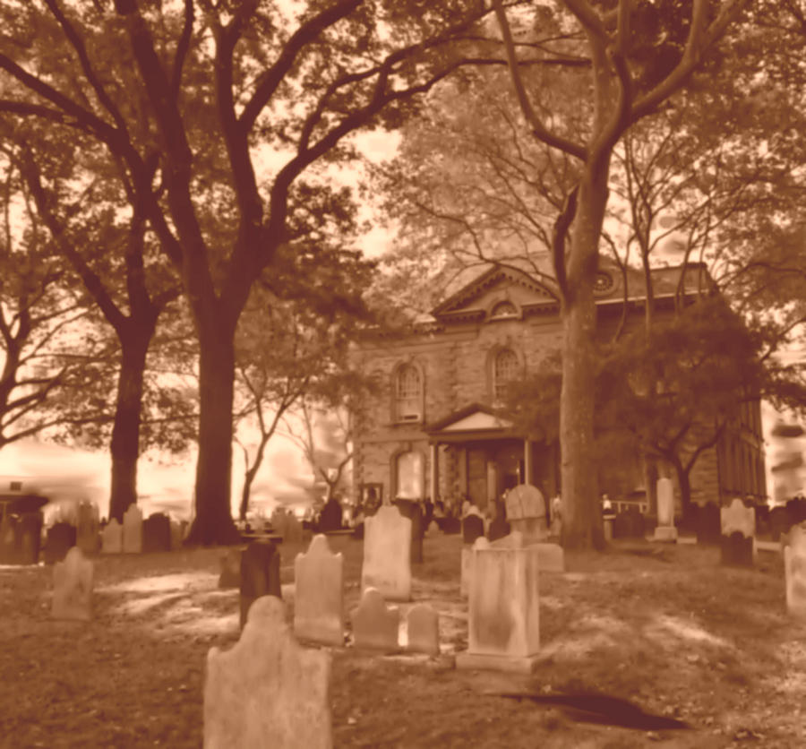 Ghostly St Pauls Church Sepia Photograph by Stacie Siemsen