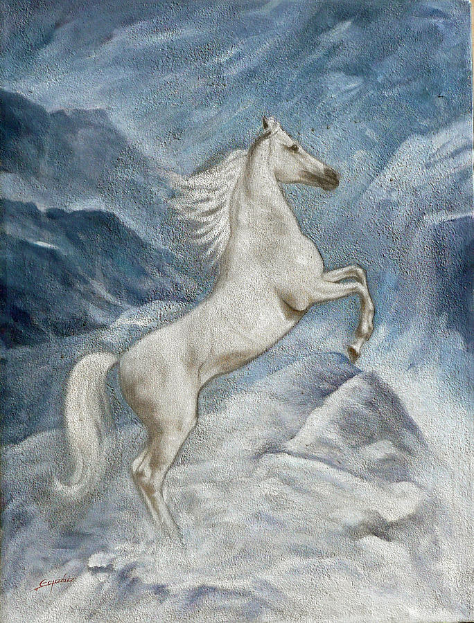 Ghost Horse Painting by Gonzolas - Fine Art America