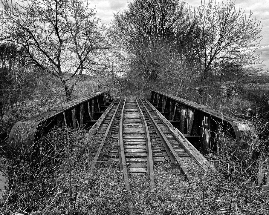 Transportation Photograph - Ghost of a steel trestle by Chris Bordeleau