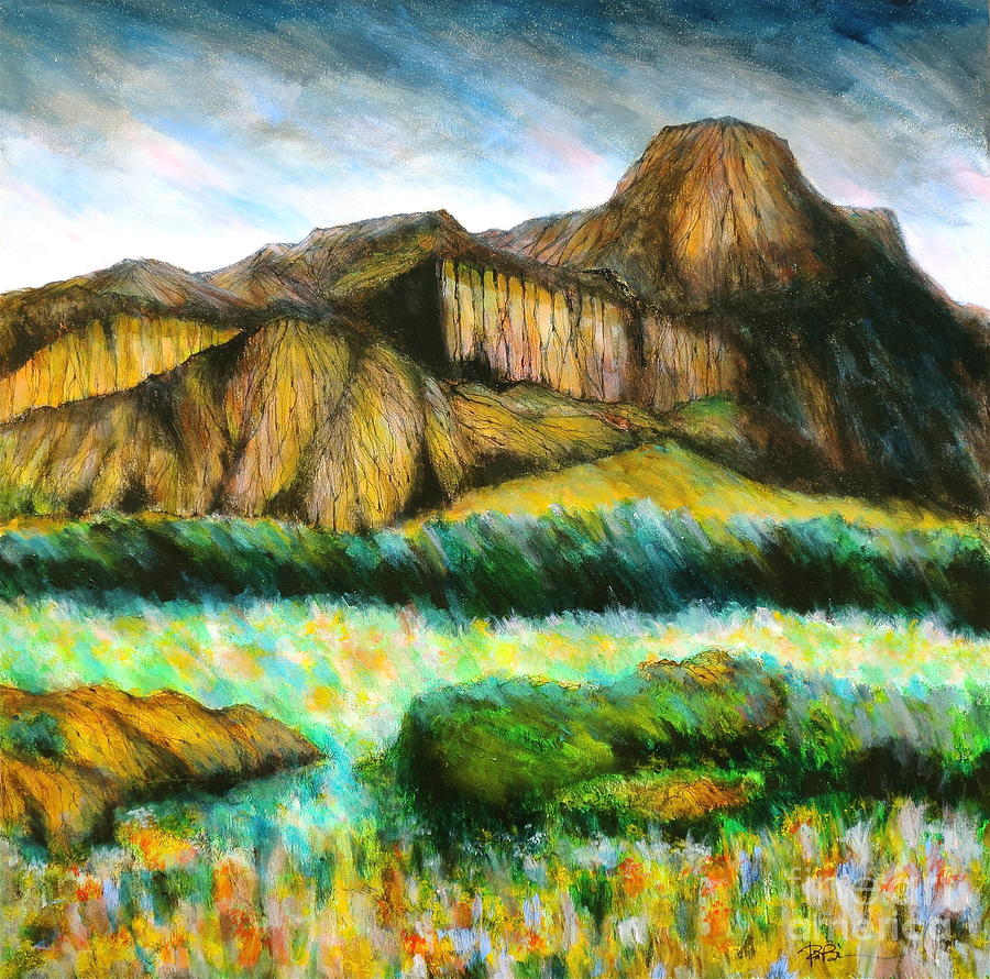 Ghost Ranch Mountains New Mexico Painting by Robert Birkenes