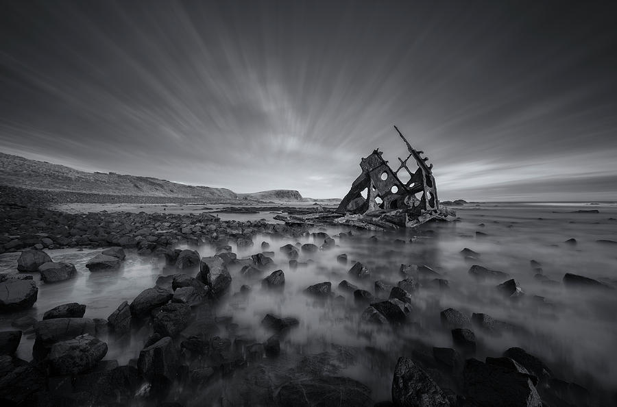 Black And White Photograph - Ghost Ship by Fei Shi
