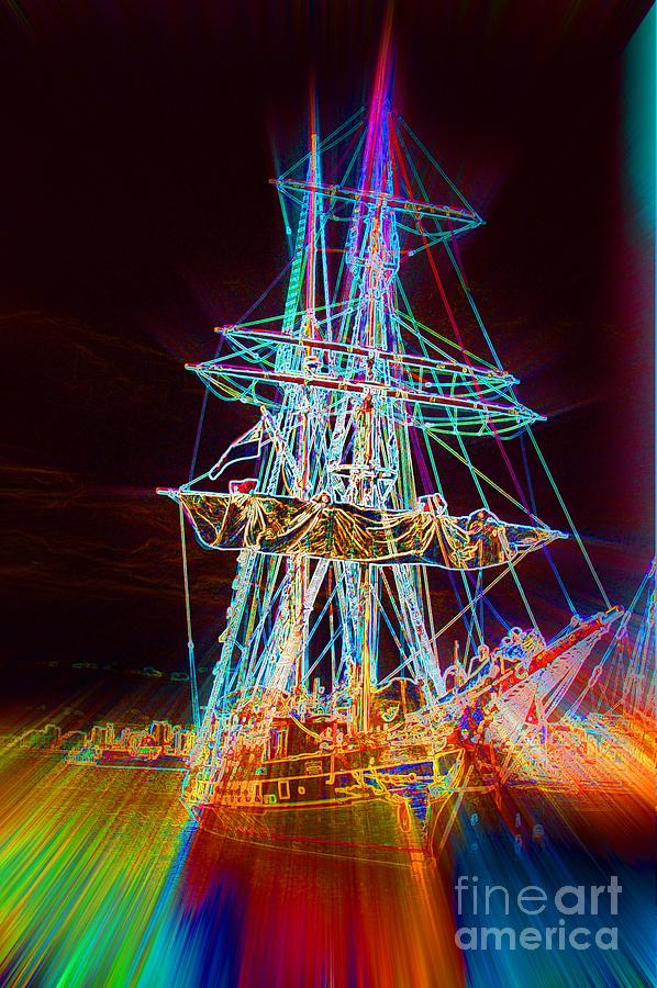 Ghost Ship Digital Art - Ghost Ship by Lorles Lifestyles Ghost Ship Digital Art - Ghost Ship by Lorles Lifestyles