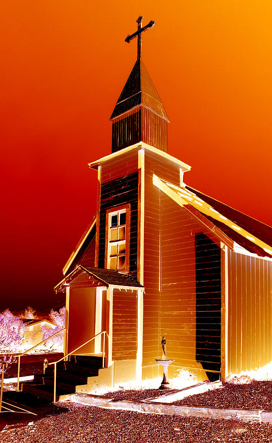 Church Photograph - Ghost town church by Diana Hughes
