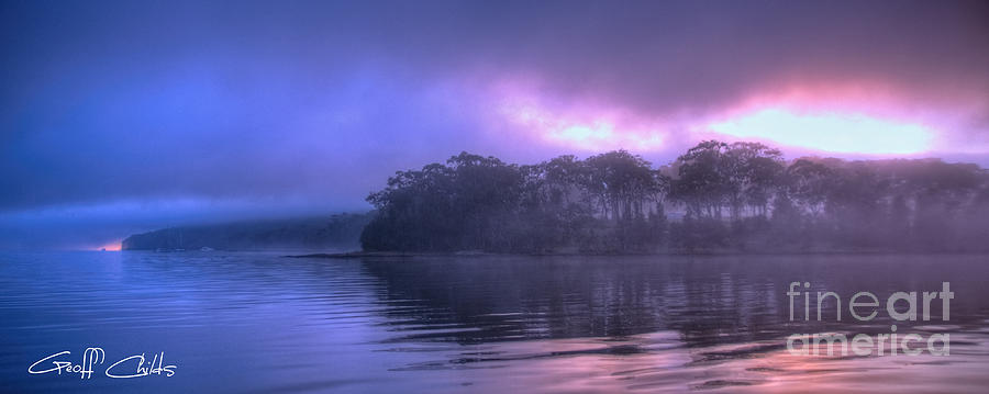 Ghostly Fog and Trees- Sunrise Photograph by Geoff Childs
