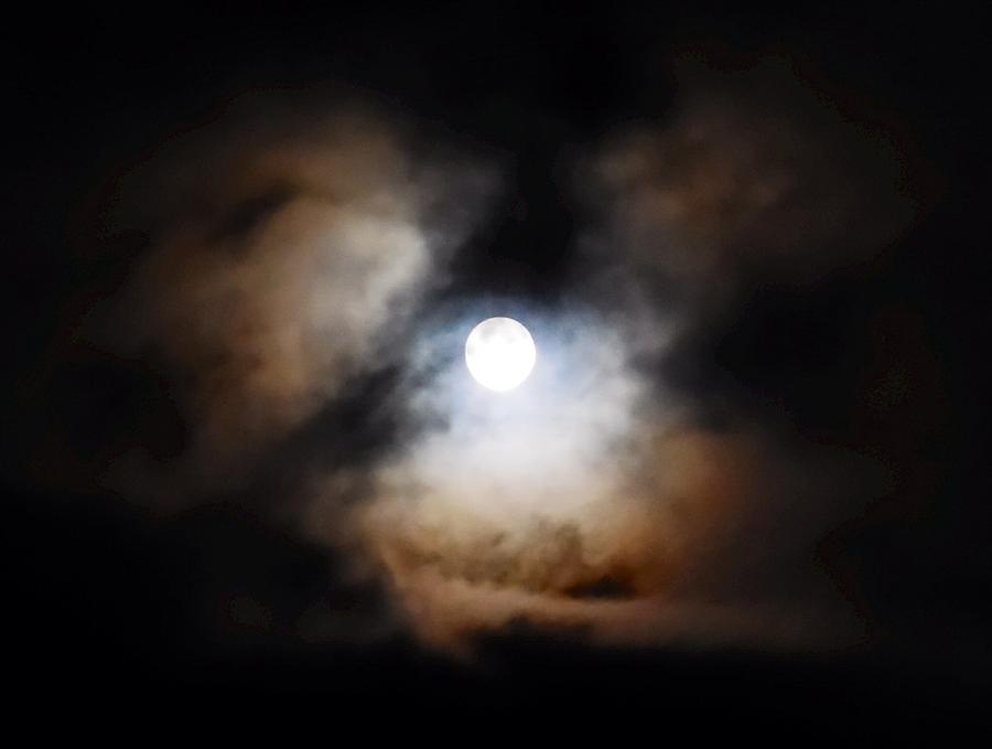 Moon Photograph - Ghostly Glow by Teresa A Lang