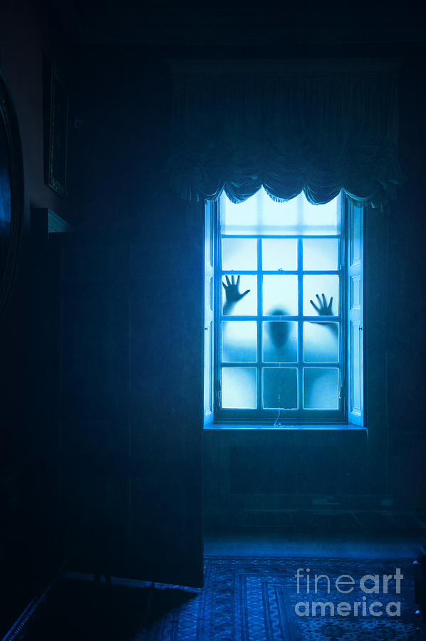 Ghost Photograph - Ghostly Person At A Window by Lee Avison