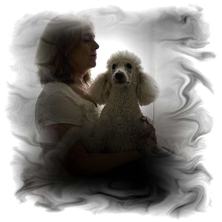 Poodle Digital Art - Ghostly Picture of a Poodle and Her Mistress by Harold Bonacquist