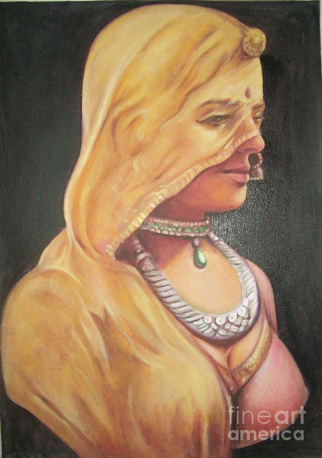 Parda Painting - Ghunghat  by Dhiraj Parashar