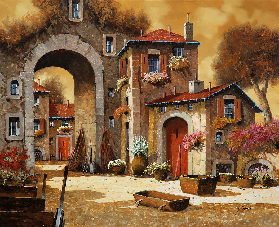 Landscape Painting - Giallo by Guido Borelli