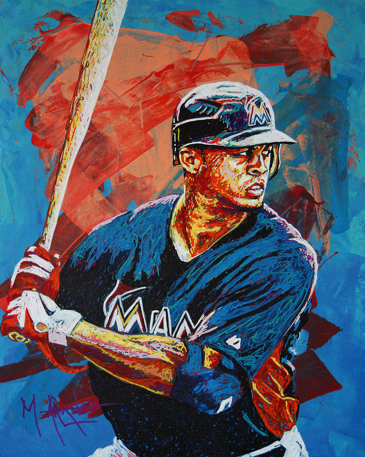 Giancarlo Stanton Painting by Maria Arango