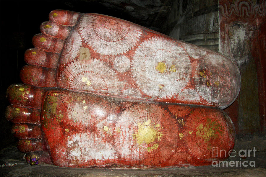 Giant Buddha feet Photograph by Jane Rix