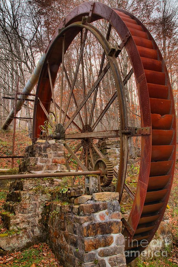Giant Grist Mill Gears Photograph by Adam Jewell
