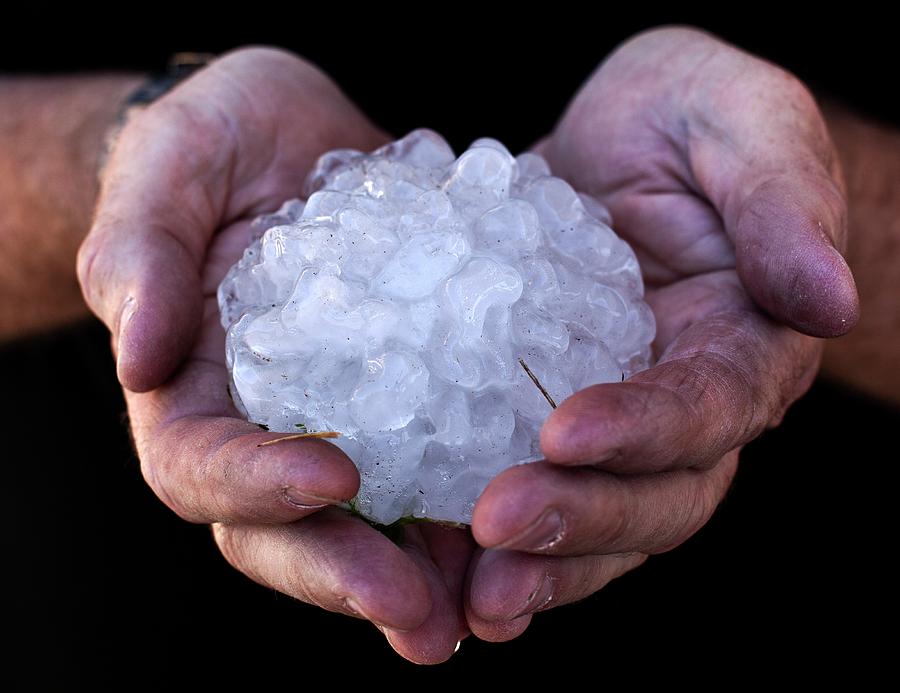 Giant Hailstone From The American Midwest Photograph by Paul D Stewart