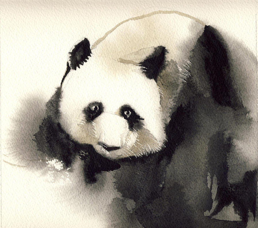 Giant Panda Painting by Alfred Ng