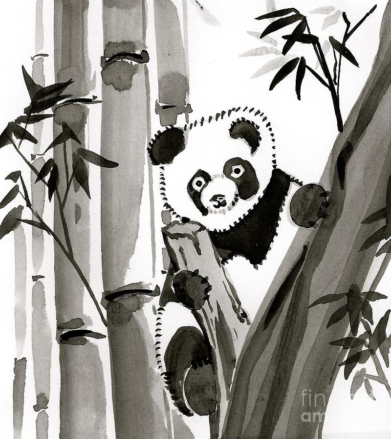 Giant Panda Climb Painting