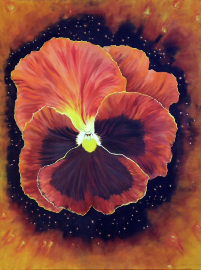Flower Painting - Giant Pansy Bursting Forth by Jeanette Sthamann
