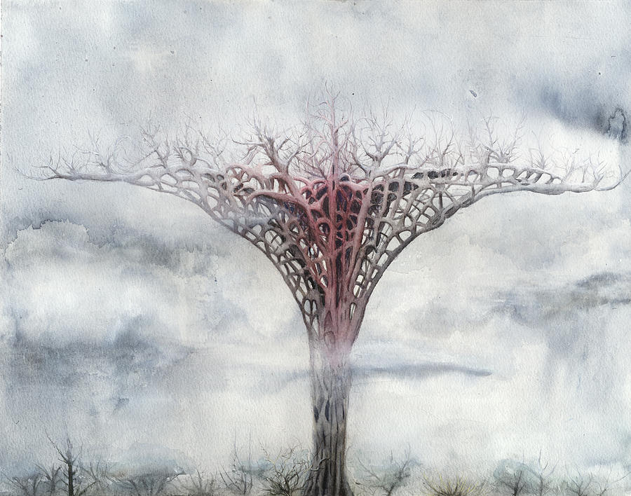 Mushroom Painting - Giant Plant by Bjorn Eek