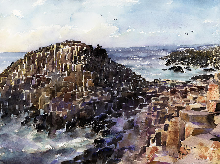 Keith Thompson Painting - Giants Causeway County Antrim N.Ireland by Keith Thompson