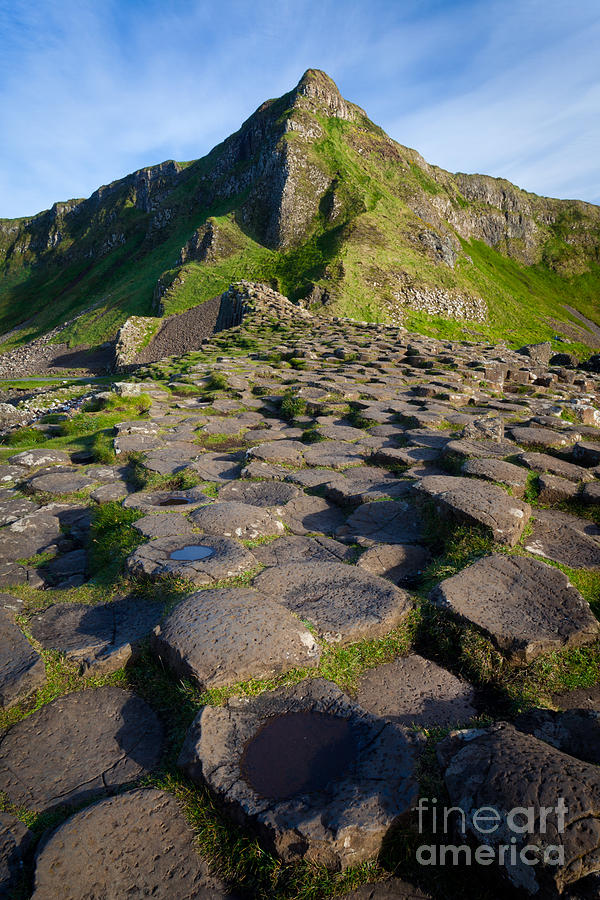 Architecture Photograph - Giants Causeway Green Peak by Inge Johnsson