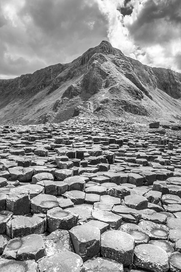 Giants Causeway in Northern Ireland Black and White Photograph by Pierre Leclerc Photography