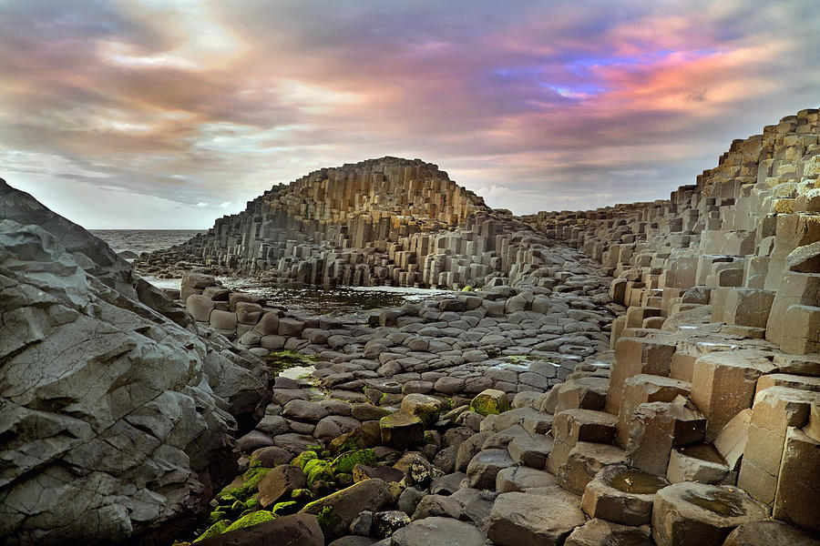 Sunset Photograph - Giants Causeway Spiritual by Betsy Knapp