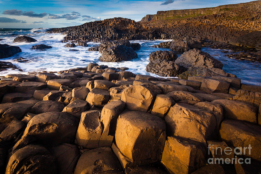 Architecture Photograph - Giants Causeway Surf by Inge Johnsson