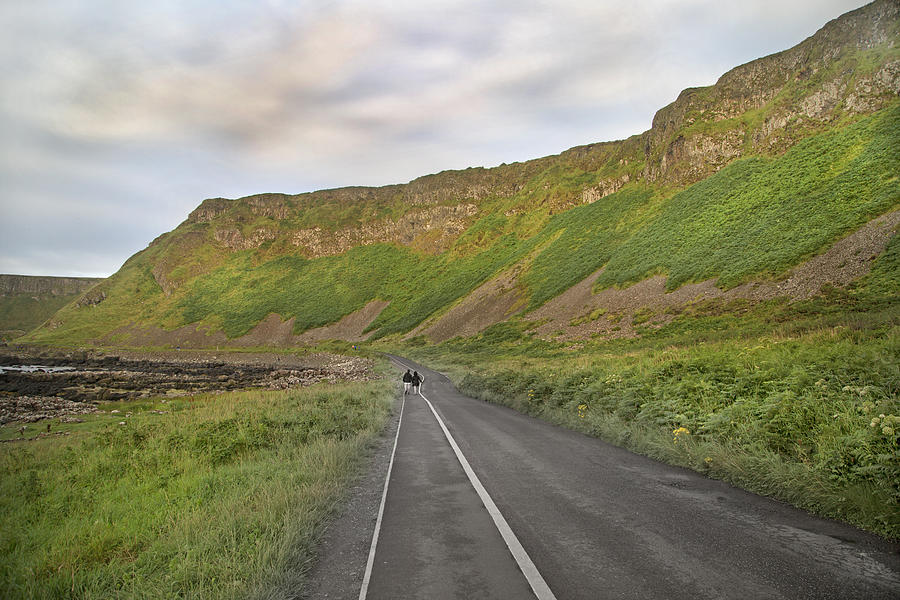 Sunset Photograph - Giants Causeway Walk the Line by Betsy Knapp