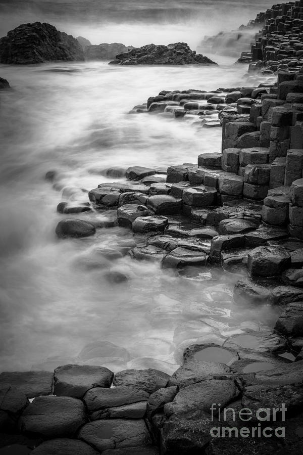 Architecture Photograph - Giants Causeway Waves  by Inge Johnsson