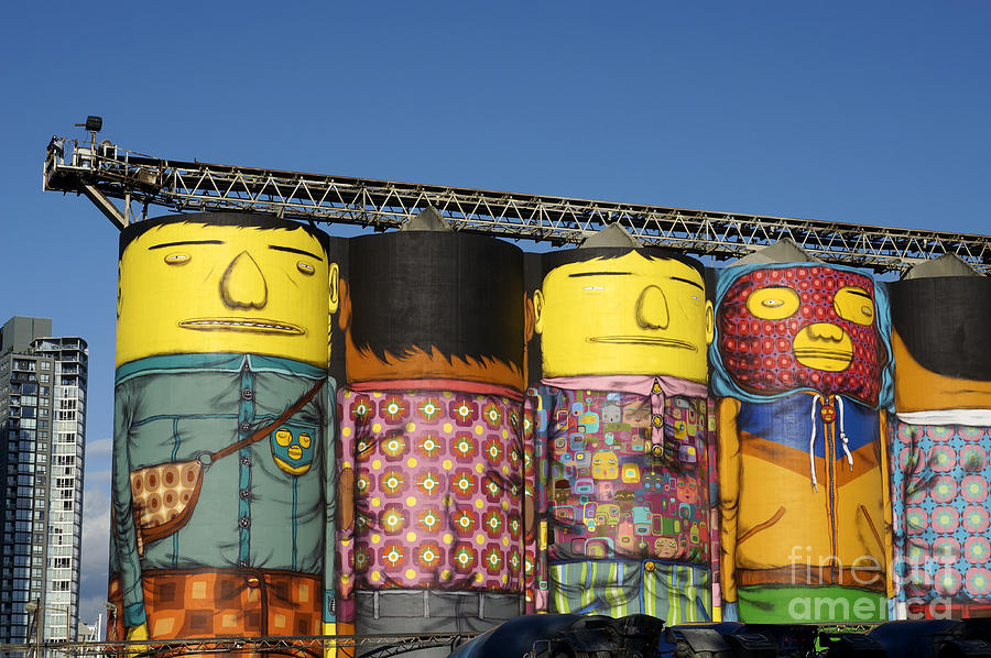 Vancouver Photograph - Giants Mural by OSGEMEOS Vancouver by John  Mitchell