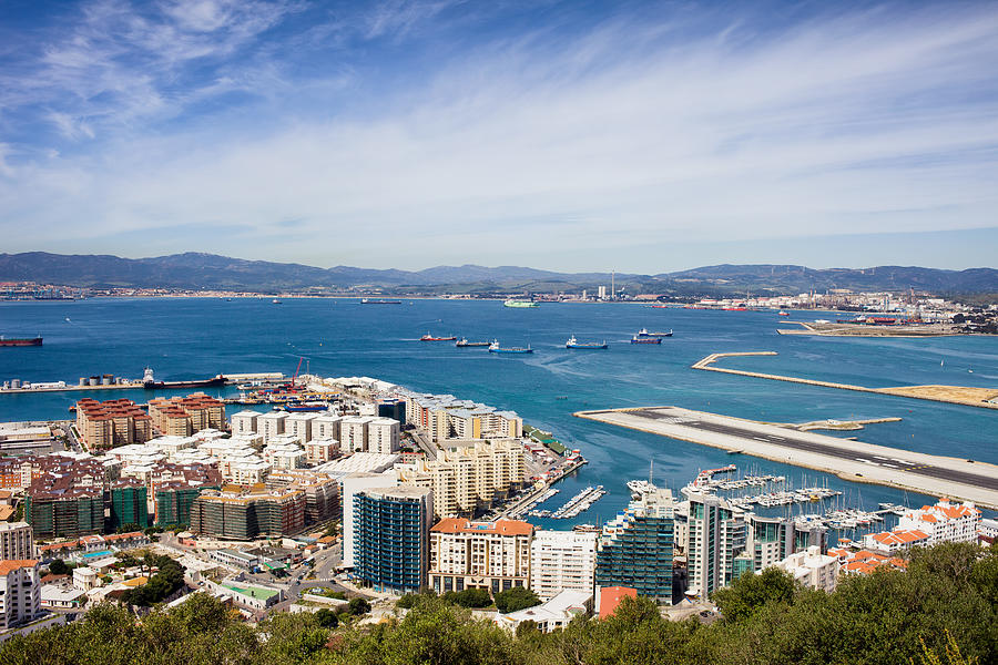 Architecture Photograph - Gibraltar City and Bay by Artur Bogacki