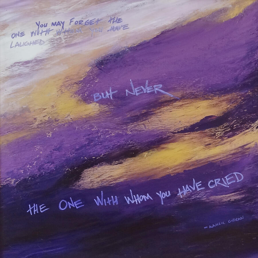 Gibrans But Never Poem Painting by Ginny Gaura