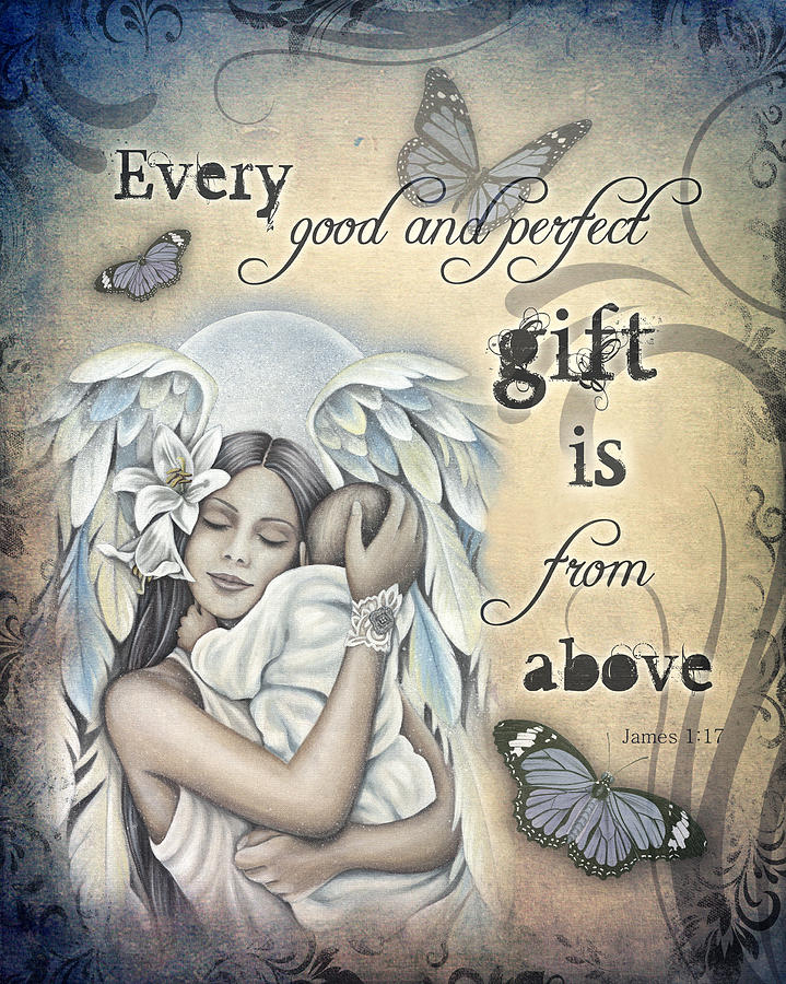 Inspirational Mixed Media - Gift From Above by Jessica Galbreth