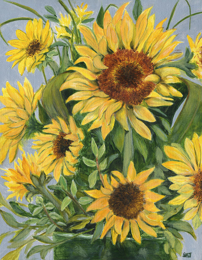 Sunflower Painting - Gift of Love and Gratitude by Sandy Murphree Jacobs