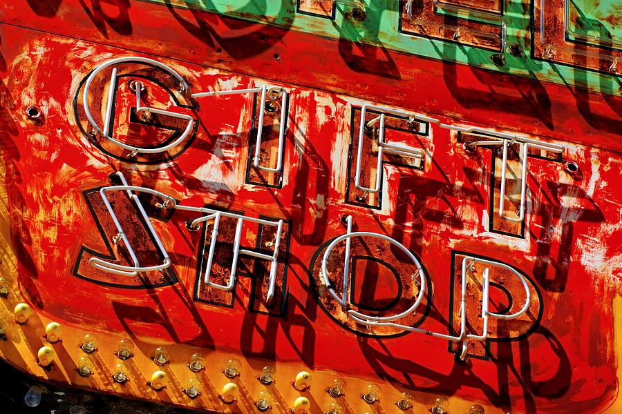 Gift Shop Sign Photograph by Daniel Woodrum