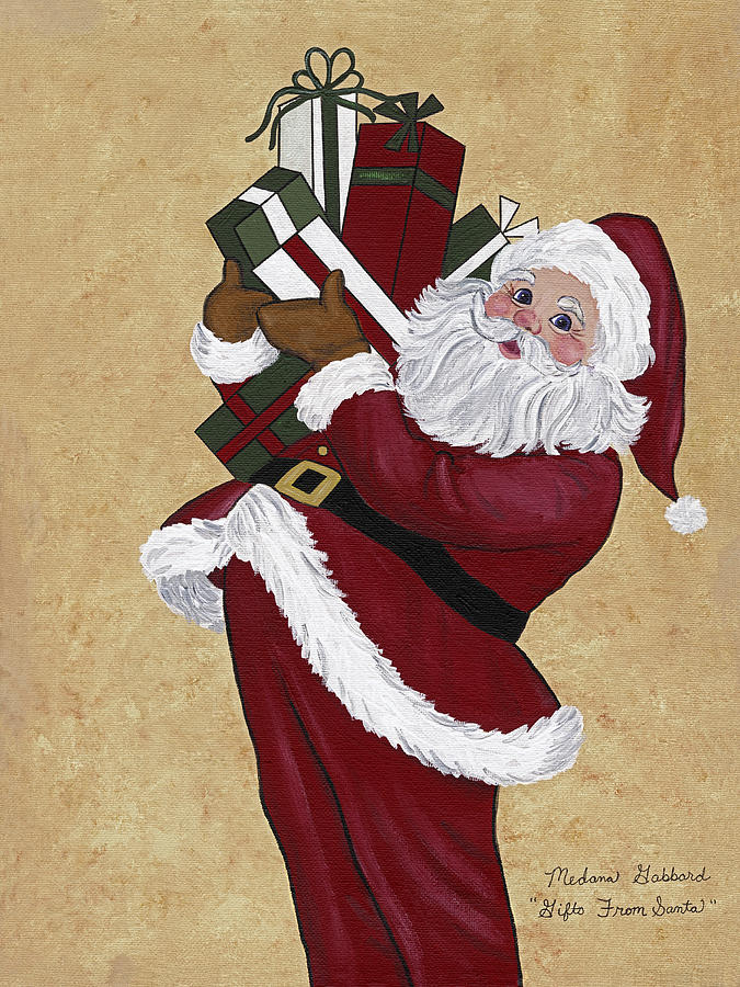 Santa Claus Painting - Gifts From Santa by Medana Gabbard