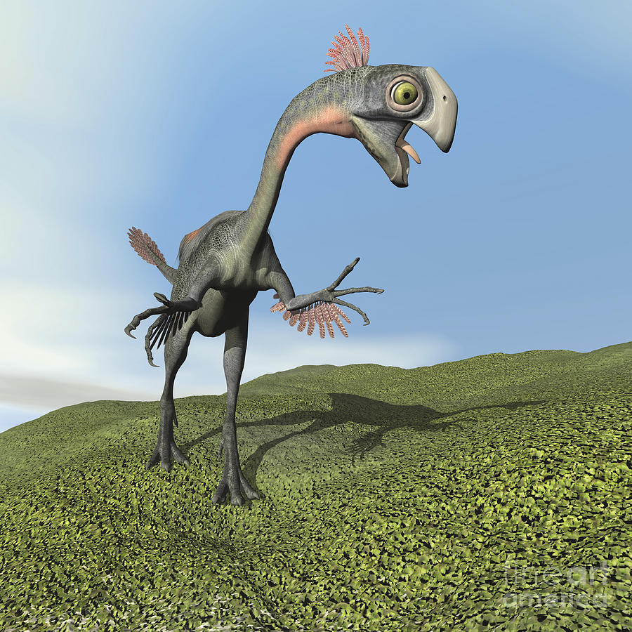 Gigantoraptor Dinosaur Digital Art