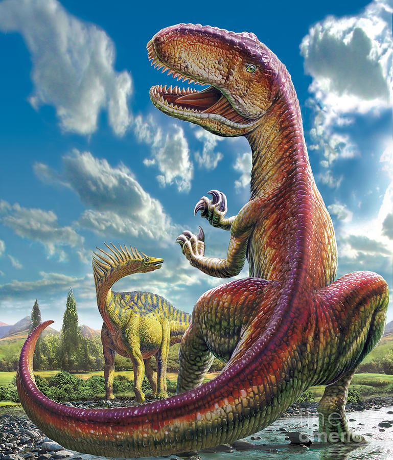 Prehistoric Digital Art - Gigantosaurus by MGL Meiklejohn Graphics Licensing