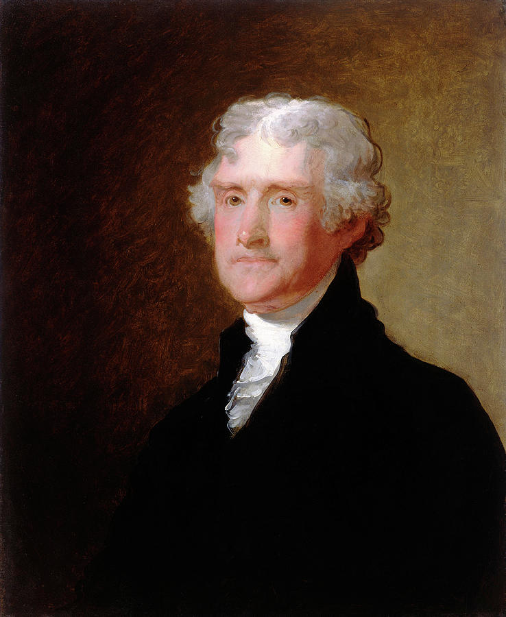 Gilbert Stuart Painting - Gilbert Stuart, Thomas Jefferson, American by Litz Collection